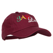 Rasta JAH Love Embroidered Unstructured Cap