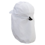 Aqua Lion Flag Embroidered Flap Hats - White OSFM