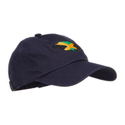 Jamaica Flag Map Embroidered Unstructured Cap