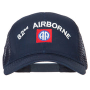 82nd Airborne Logo Embroidered Solid Cotton Mesh Pro Cap