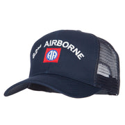 82nd Airborne Logo Embroidered Solid Cotton Mesh Pro Cap