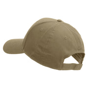 Licensed Star US Army Veteran Military Embroidered Solid Cotton Twill Low Profile Strap Cap - Khaki OSFM