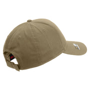 Licensed Star US Army Veteran Military Embroidered Solid Cotton Twill Low Profile Strap Cap - Khaki OSFM