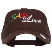 Rasta JAH Love Embroidered Unstructured Cap