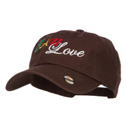 Rasta JAH Love Embroidered Unstructured Cap