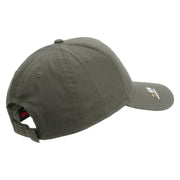Licensed Star US Army Veteran Military Embroidered Solid Cotton Twill Low Profile Strap Cap - Grey OSFM