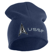Delta with USSF Symbol Embroidered 8 Inch Short Beanie - Navy OSFM