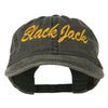 Black Jack Embroidered Washed Cap