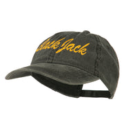 Black Jack Embroidered Washed Cap