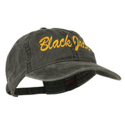 Black Jack Embroidered Washed Cap