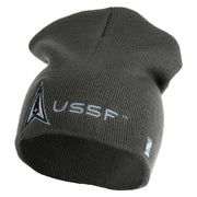 Delta with USSF Symbol Embroidered 8 Inch Short Beanie - Charcoal OSFM
