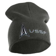 Delta with USSF Symbol Embroidered 8 Inch Short Beanie - Charcoal OSFM