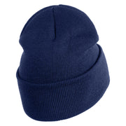 Appalachian Tree Embroidered 12" Acrylic Cuff Long Beanie - Navy OSFM