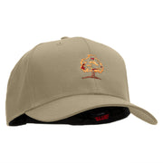 Autumn Tree Embroidered Cotton Twill Pro Style Cap