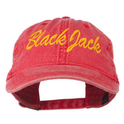 Black Jack Embroidered Washed Cap