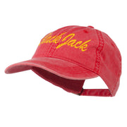 Black Jack Embroidered Washed Cap