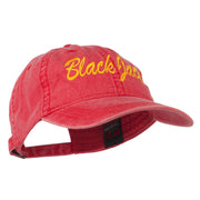 Black Jack Embroidered Washed Cap