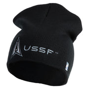 Delta with USSF Symbol Embroidered 8 Inch Short Beanie - Black OSFM