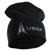 Delta with USSF Symbol Embroidered 8 Inch Short Beanie - Black OSFM