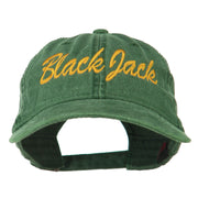 Black Jack Embroidered Washed Cap