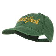 Black Jack Embroidered Washed Cap