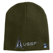 Delta with USSF Symbol Embroidered 8 Inch Short Beanie - Olive OSFM