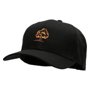 Autumn Tree Embroidered Cotton Twill Pro Style Cap