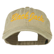 Black Jack Embroidered Washed Cap