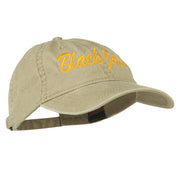 Black Jack Embroidered Washed Cap