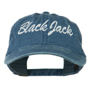 Black Jack Embroidered Washed Cap