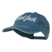 Black Jack Embroidered Washed Cap