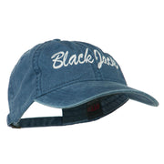 Black Jack Embroidered Washed Cap