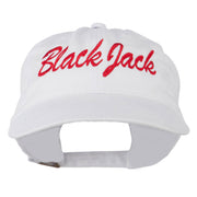 Black Jack Embroidered Washed Cap