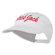 Black Jack Embroidered Washed Cap