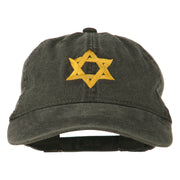 Jewish Star of David Embroidered Washed Cap