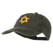 Jewish Star of David Embroidered Washed Cap