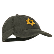 Jewish Star of David Embroidered Washed Cap