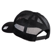 U.S. Marine Corps 4th Marine Division Embroidered 6 Panel Structured Cotton Twill Mesh Cap Made in USA - Black OSFM