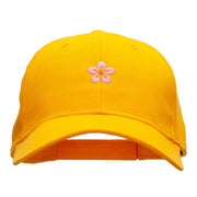 Cherry Blossom Embroidered Low Profile Cap