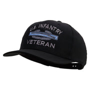 Licensed US Infantry Veteran Embroidered Solid Cotton Twill Pro Style Cap - Black OSFM