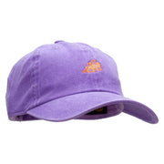 Abstract Leaf Embroidered Unstructured Cotton Cap