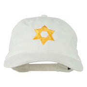 Jewish Star of David Embroidered Washed Cap