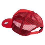 U.S. Marine Corps 4th Marine Division Embroidered 6 Panel Structured Cotton Twill Mesh Cap Made in USA - Red OSFM