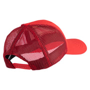 U.S. Marine Corps 4th Marine Division Embroidered 6 Panel Structured Cotton Twill Mesh Cap Made in USA - Red OSFM