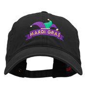 Mardi Gras Jester Hat Washed Solid Pigment Dyed Cotton Twill Brass Buckle Cap