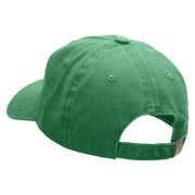 Abstract Leaf Embroidered Unstructured Cotton Cap