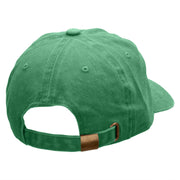 Abstract Leaf Embroidered Unstructured Cotton Cap