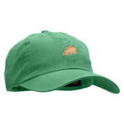 Abstract Leaf Embroidered Unstructured Cotton Cap