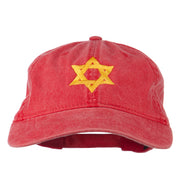 Jewish Star of David Embroidered Washed Cap