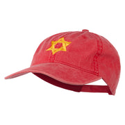 Jewish Star of David Embroidered Washed Cap